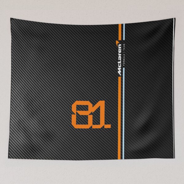Item preview, F1 2025 Oscar Piastri carbon fibre Black and orange designed and sold by Pink Polar F1.
