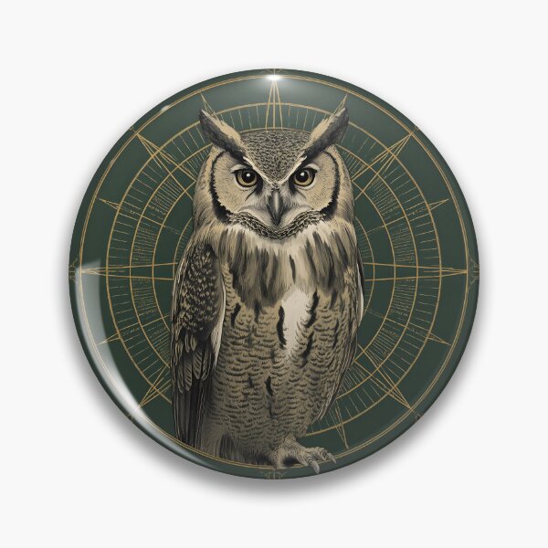 Item preview, Mystical Owl Gold Mandala Art designed and sold by ameetlumiere.