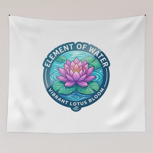 Item preview, Water Element Lotus Water Lily Vinyl Sticker designed and sold by KreatoLab.