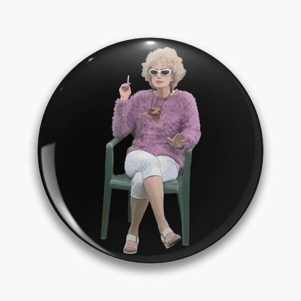 Item preview, Woman in Purple Cardigan and Shades on Chair designed and sold by saresublete.