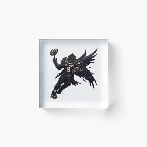 Item preview, Dark Raven Football Warrior With Purple Wings designed and sold by ShellyBar80895.