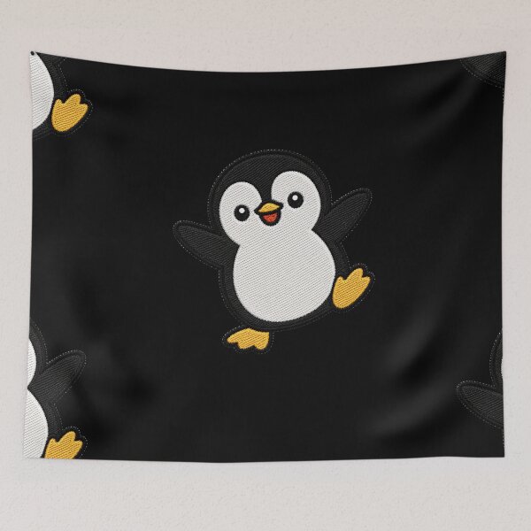 Item preview, Funny Dancing Penguin Kawaii Embroidery Patch designed and sold by ColorSplash123.