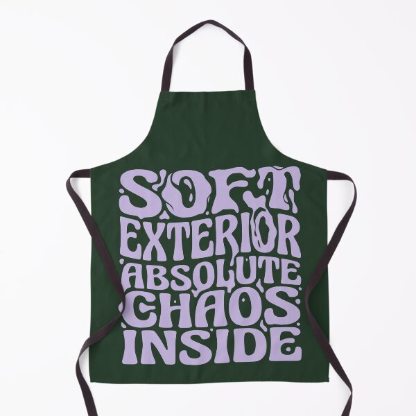 Item preview, Soft Exterior Absolute Chaos Inside - Funny Retro Groovy Design (Lavender Text) designed and sold by RetroNeon.