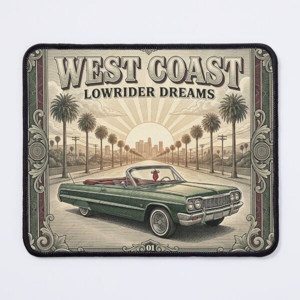 Item preview, West Coast Lowrider Dreams – Vintage California Banknote Art designed and sold by PLUSHIWORLDtm.