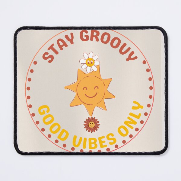 Item preview, Retro 70s Groovy Sun Badge Sticker Design with Positive Quotes and Flowers designed and sold by Diseño que alegran tu día.