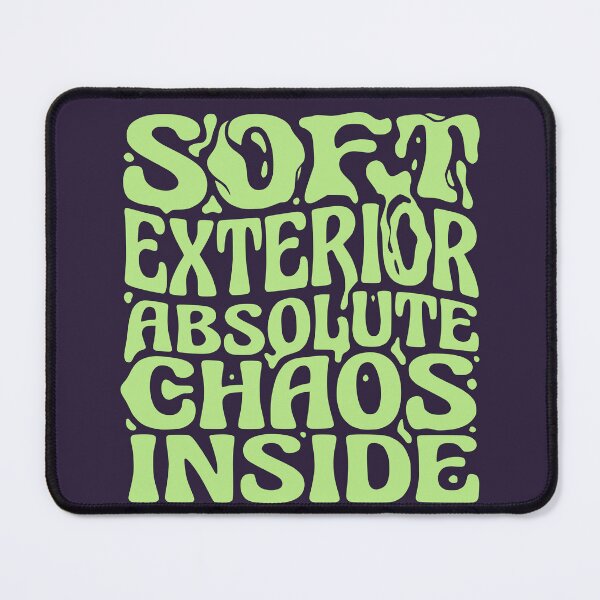 Item preview, Soft Exterior Absolute Chaos Inside - Funny Retro Groovy Design (Slime Green Text) designed and sold by RetroNeon.