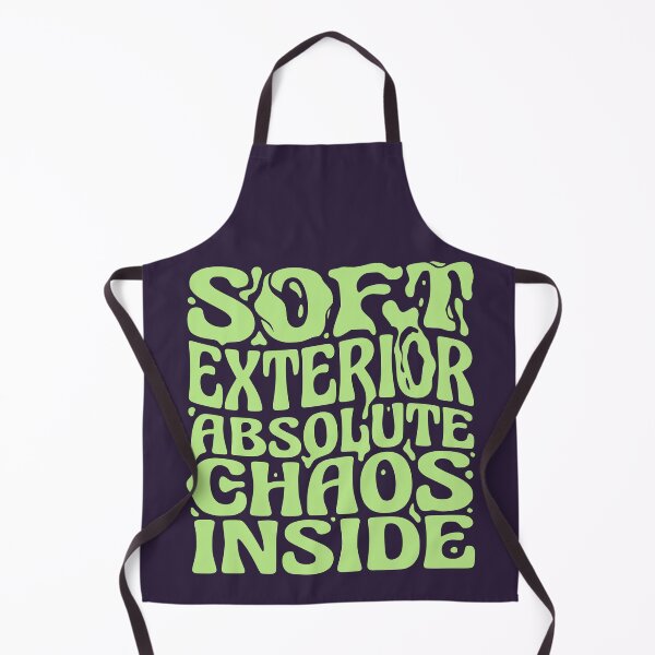Item preview, Soft Exterior Absolute Chaos Inside - Funny Retro Groovy Design (Slime Green Text) designed and sold by RetroNeon.