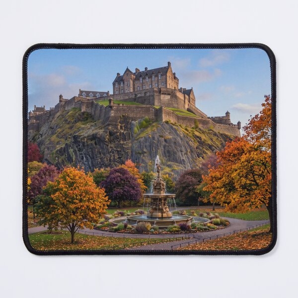 Item preview, Autumn at Edinburgh Castle & Ross Fountain designed and sold by ArtworkNorth.