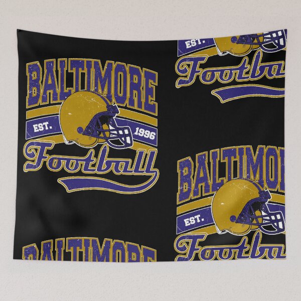 Item preview, Baltimore Football Vintage Helmet Retro Sports Design designed and sold by ThomasWil51506.