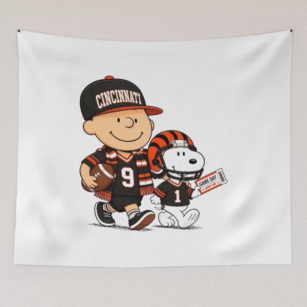 Item preview, Cincinnati Football Cartoon Duo Game Day Artwork designed and sold by ManuelCai10045.