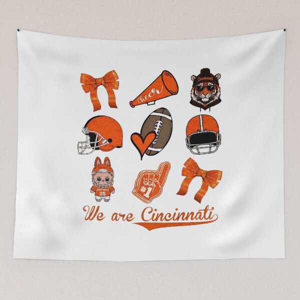 Item preview, Cincinnati Football Pride Retro Orange Fan Collection designed and sold by TravisBur34571.