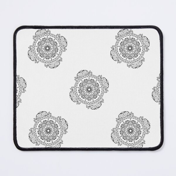 Item preview, Elegant White Floral Pattern designed and sold by ArtBySaMandala.
