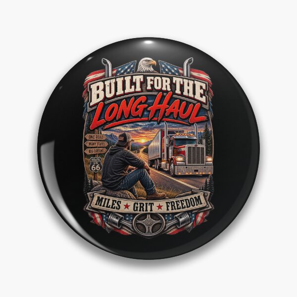 Item preview, Built for the Long Haul - Vintage Trucker Truck Driver Americana T-Shirt designed and sold by DomKo10.