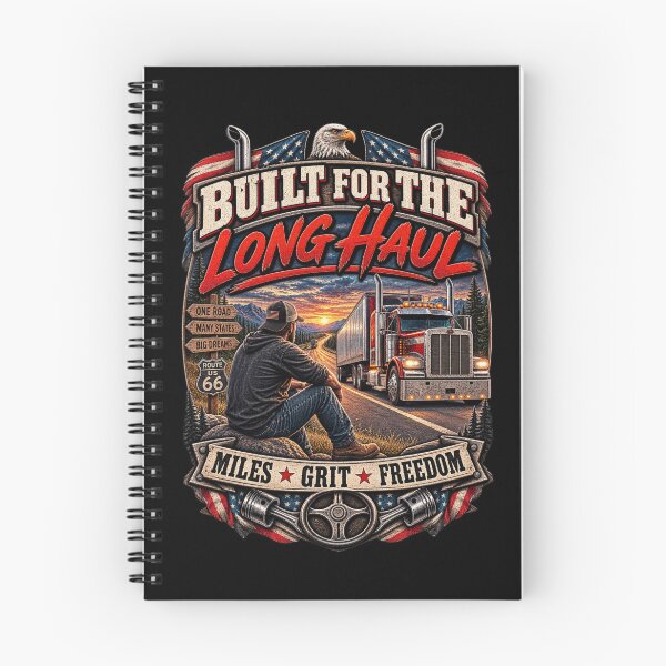 Item preview, Built for the Long Haul - Vintage Trucker Truck Driver Americana T-Shirt designed and sold by DomKo10.