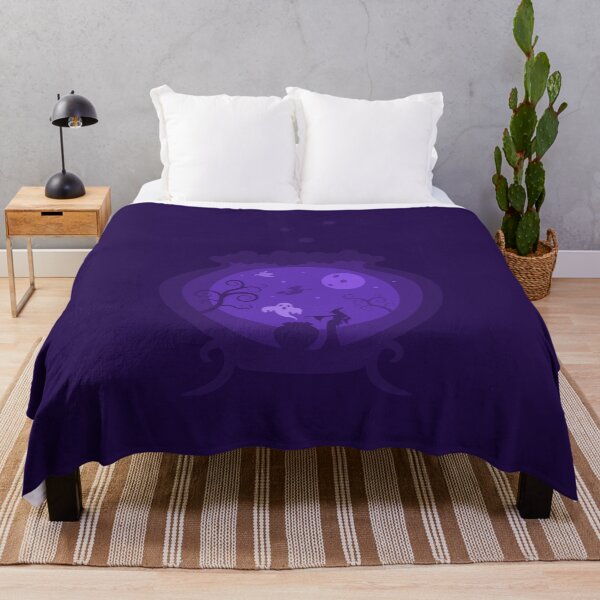 Item preview, Halloween Witches Brewing Magic Under Purple Moon designed and sold by CozyLittleShop.