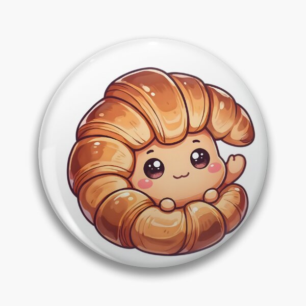 Item preview,  Cute Kawaii Flaky Croissant Bread Sticker designed and sold by ChibiPCStudio.