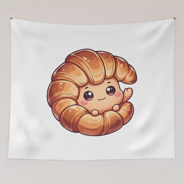 Item preview,  Cute Kawaii Flaky Croissant Bread Sticker designed and sold by ChibiPCStudio.