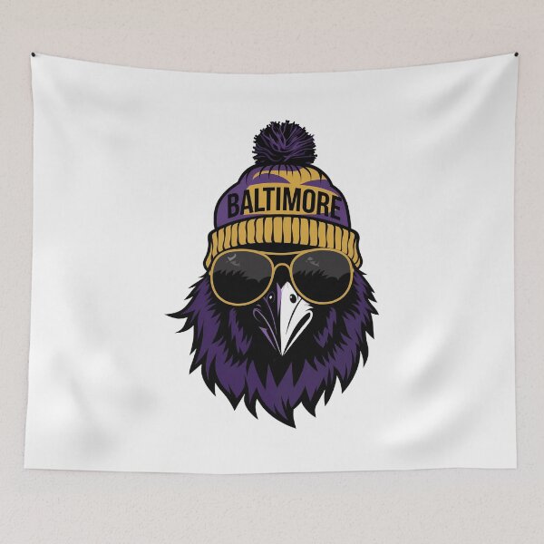 Item preview, Baltimore Raven Vintage Beanie Streetwear Artwork designed and sold by JenniferP19118.