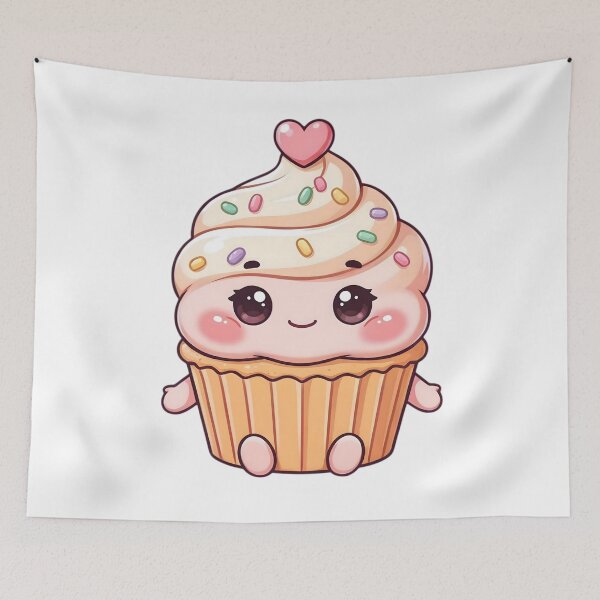 Item preview,  Cute Kawaii Pastel Cupcake Sweet Sticker designed and sold by ChibiPCStudio.