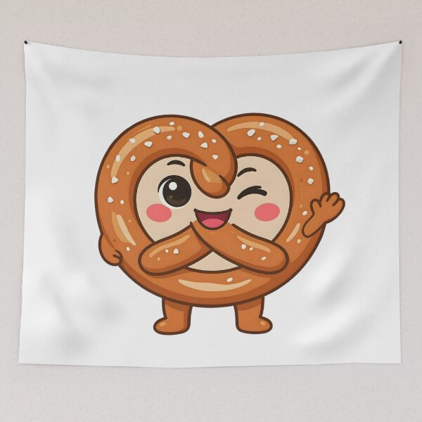 Item preview, Cute Kawaii Twisted Pretzel Bakery Sticker designed and sold by ChibiPCStudio.