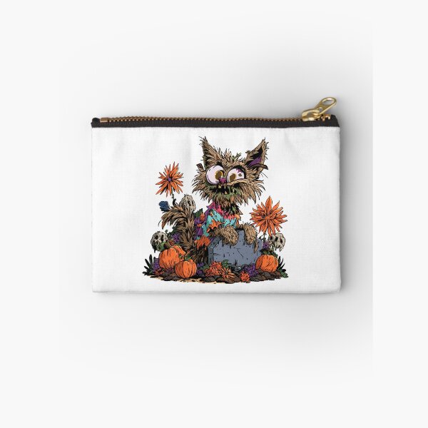 Item preview, Halloween Brown ZombieCat in the pumpkin garden designed and sold by filou designs.