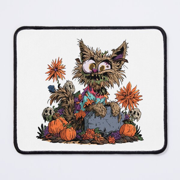 Item preview, Halloween Brown ZombieCat in the pumpkin garden designed and sold by filou designs.