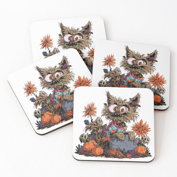 Item preview, Halloween Brown ZombieCat in the pumpkin garden designed and sold by filou designs.