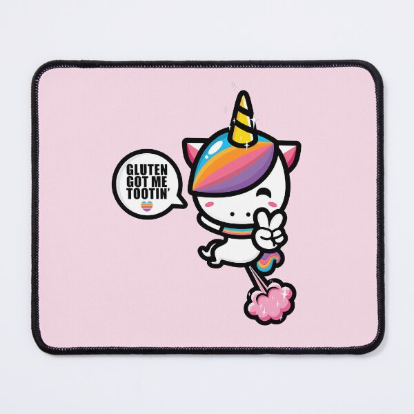 Item preview, Gluten Got Me Tootin Funny Kawaii Farting Unicorn designed and sold by artworkathome.