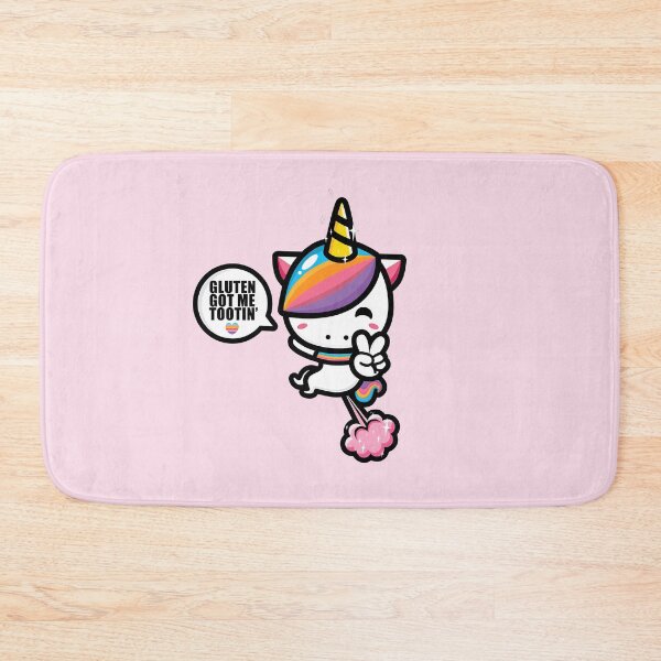 Item preview, Gluten Got Me Tootin Funny Kawaii Farting Unicorn designed and sold by artworkathome.