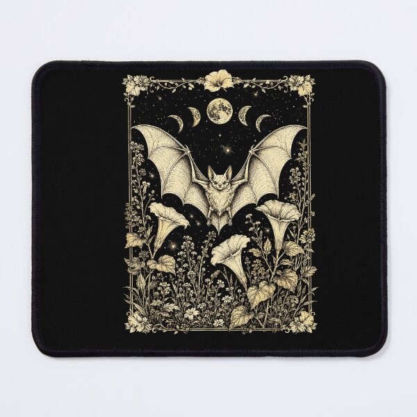 Item preview, Vintage Bat Moon Phases Gothic Botanical Art designed and sold by VioletNance.