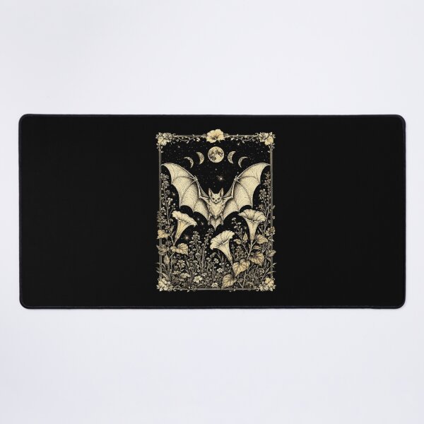 Item preview, Vintage Bat Moon Phases Gothic Botanical Art designed and sold by VioletNance.