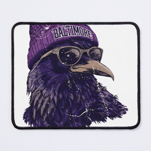 Item preview, Purple Raven Portrait With Urban Streetwear Attitude designed and sold by DonaldCur41428.