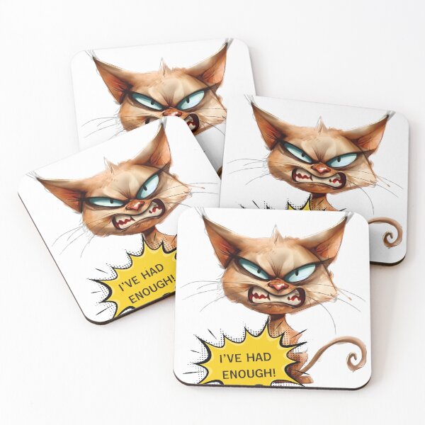 Item preview, I've Had Enough Angry Orange Cat Funny Furious Kitten designed and sold by Sitred123.