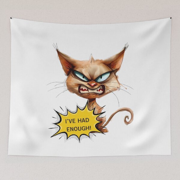 Item preview, I've Had Enough Angry Orange Cat Funny Furious Kitten designed and sold by Sitred123.