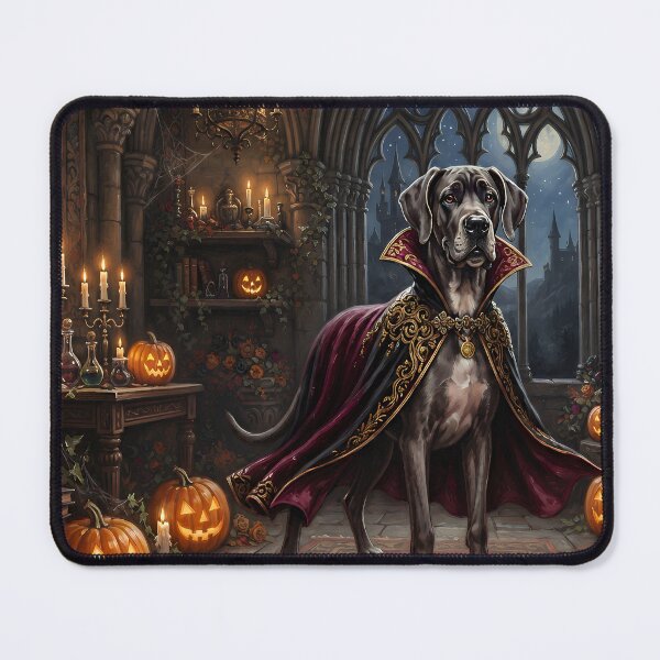 Item preview, Gothic Vampire Great Dane Halloween Art | Haunted Castle Dog designed and sold by cr6zym1nd.