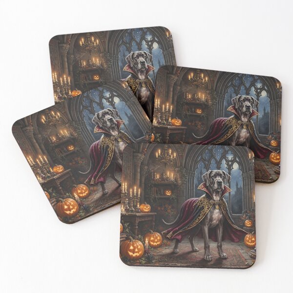 Item preview, Gothic Vampire Great Dane Halloween Art | Haunted Castle Dog designed and sold by cr6zym1nd.