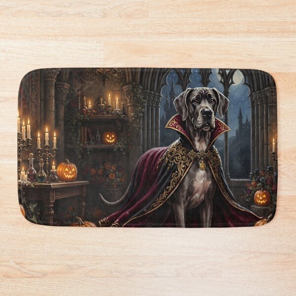 Item preview, Gothic Vampire Great Dane Halloween Art | Haunted Castle Dog designed and sold by cr6zym1nd.
