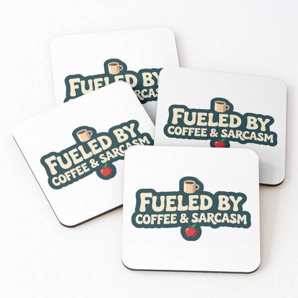 Item preview, Fueled by Coffee and Sarcasm Funny Teacher designed and sold by C-Plus-Home.