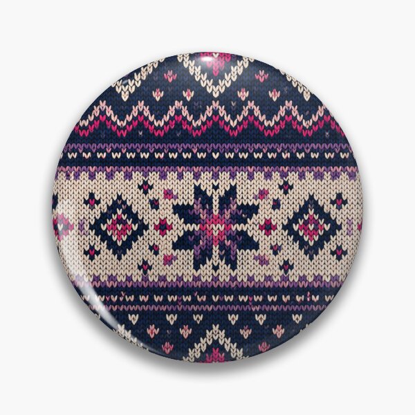 Item preview, Fair Isle Knitted Pattern Pink Navy Ugly Christmas Sweater Graphic designed and sold by PACS0011.