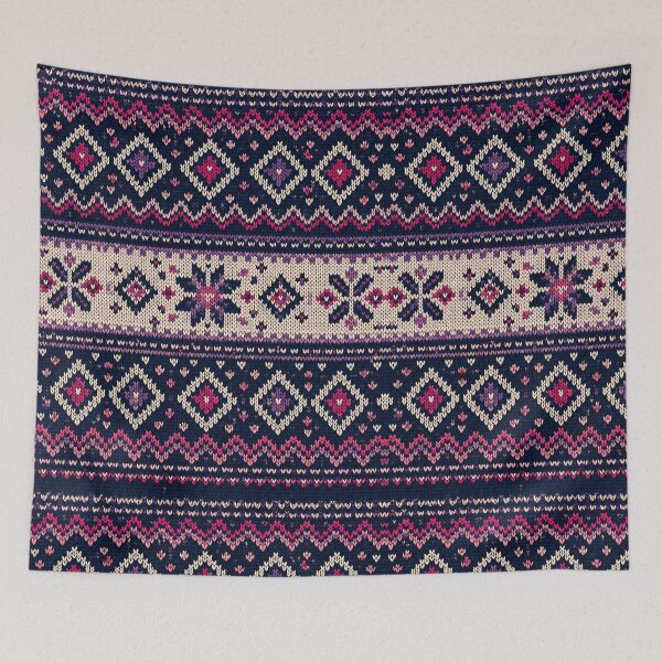 Item preview, Fair Isle Knitted Pattern Pink Navy Ugly Christmas Sweater Graphic designed and sold by PACS0011.