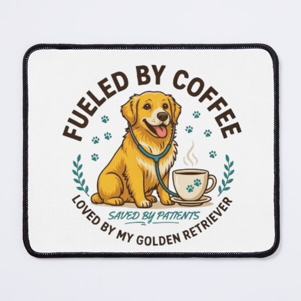Item preview, Fueled by Coffee Saved by Patients Golden Retriever designed and sold by Petpixy.