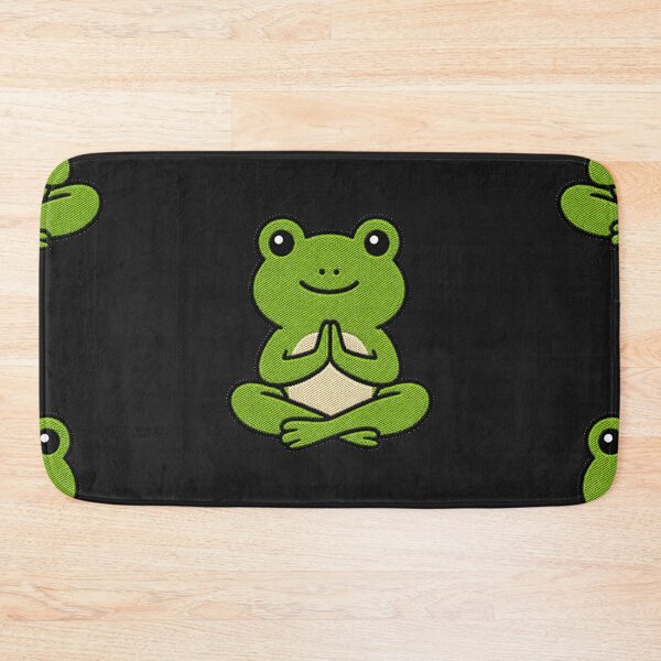 Item preview, Cute Frog Doing Yoga Kawaii Embroidery Patch designed and sold by ColorSplash123.