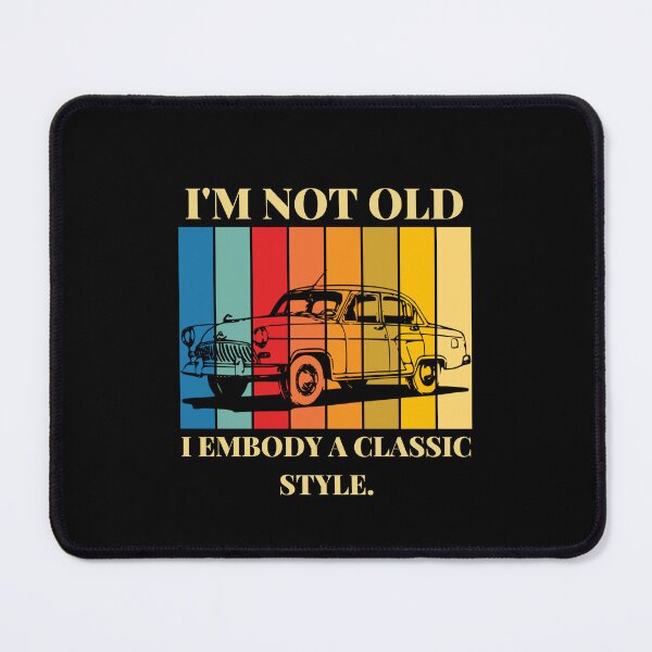 Item preview, I'm Not Old I Embody A Classic Style | Vintage Car Retro Rainbow Design designed and sold by pdesigns12.