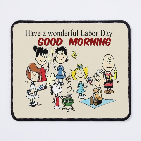 Item preview, Peanuts Gang Good Morning Labor Day Picnic designed and sold by Bomebomst.