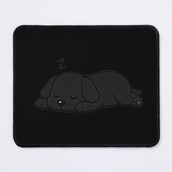 Item preview, Sleepy Black Dog Kawaii Embroidery Patch designed and sold by ColorSplash123.