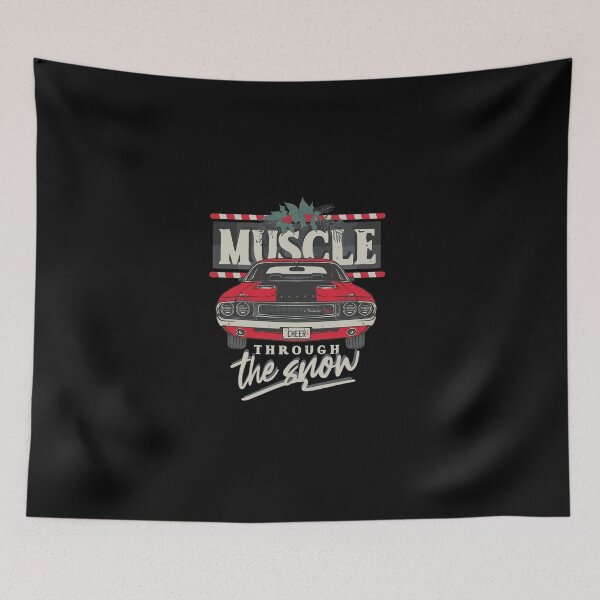 Item preview, Dodge Challenger Christmas Muscle Through The Snow designed and sold by Worldofrat.