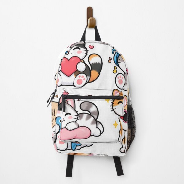 Item preview, Cute Kawaii Cat Sticker Collection – Sleepy, Boba, Music & Happy Kitty Designs designed and sold by ghatwalsachin.