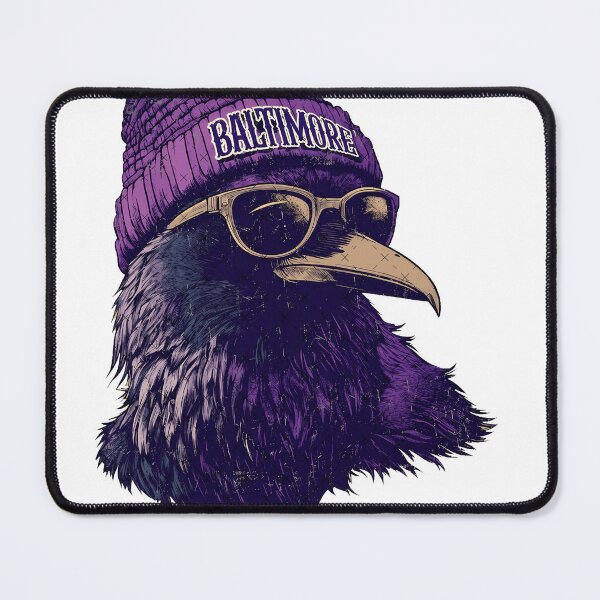 Item preview, Purple Raven Portrait With Urban Streetwear Attitude designed and sold by Cassandra56957.