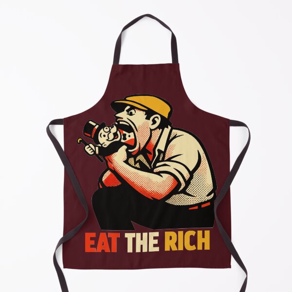 Item preview, Eat the Rich – Vintage Propaganda Worker Devouring a Tycoon designed and sold by KungPowUnicorn.