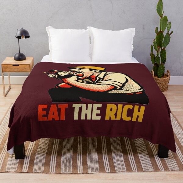 Item preview, Eat the Rich – Vintage Propaganda Worker Devouring a Tycoon designed and sold by KungPowUnicorn.